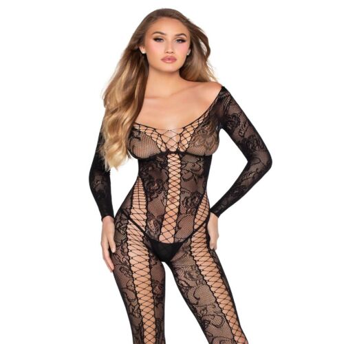 Bodystocking Leg Avenue 89369 čipka a sieť