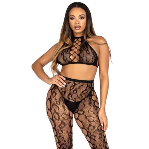 Top a legíny Leg Avenue 89372 s otvorenou medzi
