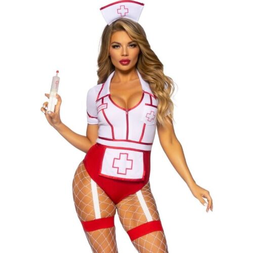 Kostým sexy sestry LEG AVENUE COSTUMES červený/biely S