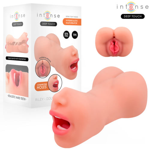 Masturbátor Intense Bodies Riley Dvojitý Orálny a Vagínový