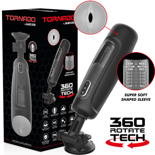 Masturbátor JAMYJOB Tornado 360 Rotate Tech bez rúk