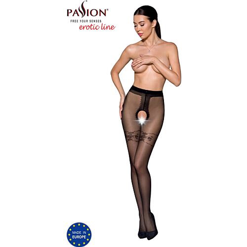 Pančuchy Passion Woman Garter & Stock s otvorom medzi stehnami