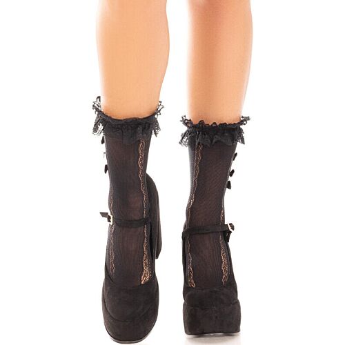 Medias Leg Avenue s volánmi a srdiečkami