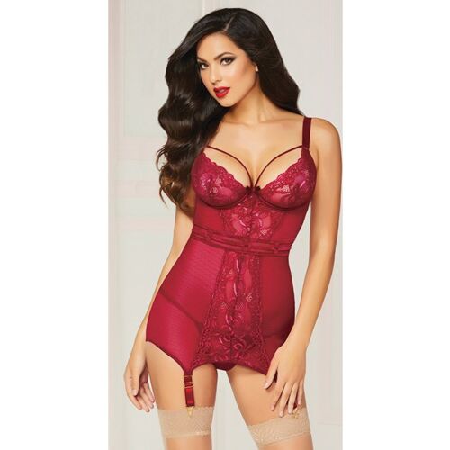 Minivestido 2PC CHEMISE SET WINE S s tanga