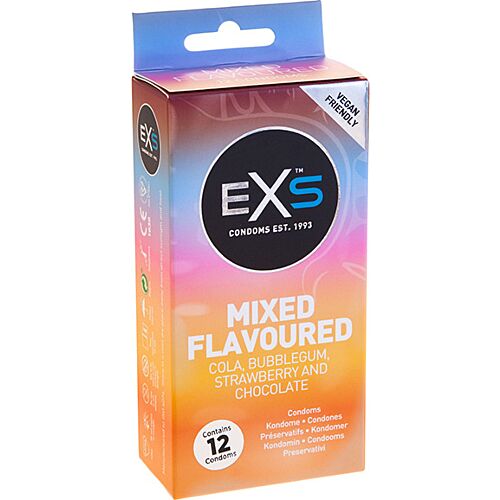 Kondómy Exs Mixed Flavours s rôznymi príchuťami