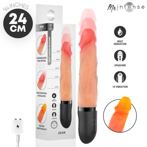 Vibrátor MR. INTENSE Jean s vyhrievacou funkciou 24 cm
