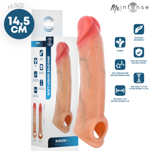 Návlek na penis MR INTENSE Simon M 14.5 cm s realistickým pocitom