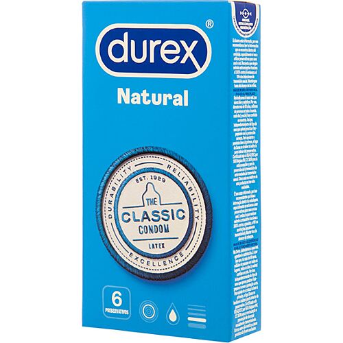 Kondómy Durex Natural Classic s tvarom easy on