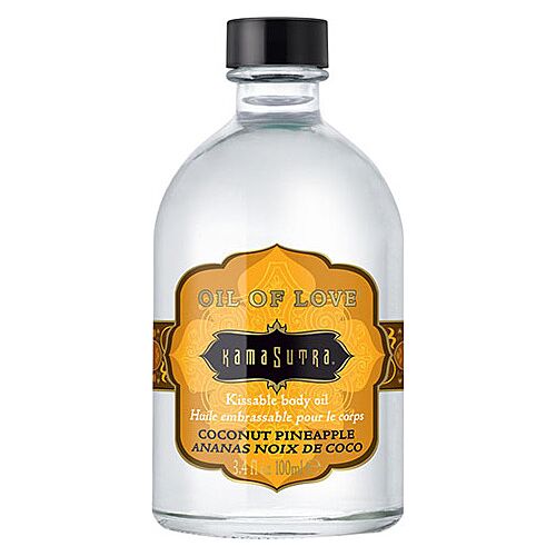 Olej na telo Kamasutra Oil of Love s chuťou ananás-kokos
