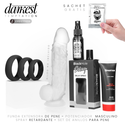 Pack potenciátor erekcie DARKEST TEMPTATION 1 s extensorom a anály