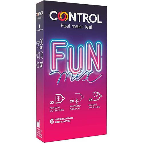 Kondómy CONTROL Feel Fun Mix s 3 typmi