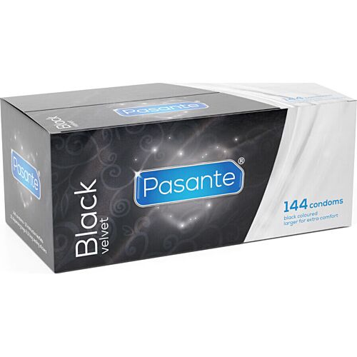Kondómy PASANTE Black Velvet 144 ks s elegantným dizajnom