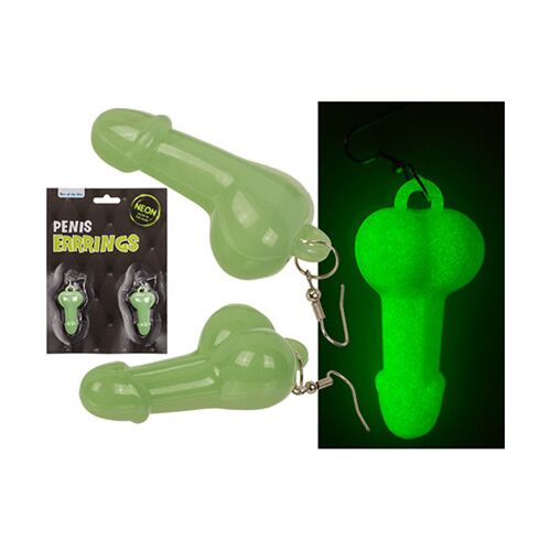 Náušnice Out Of The Blue Penis s fluorescenčným efektom
