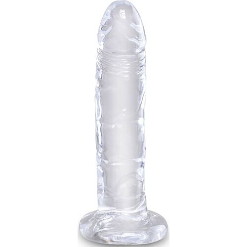 Dildo King Cock Clear 15,5 cm s prísavkou a pružným dotykom
