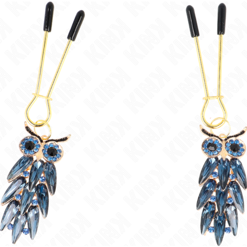 Pinzety na bradavky KINK NIPPLE GRIP s príveskom sovy