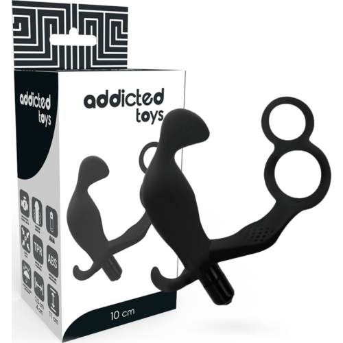 Análny plug ADDICTED TOYS s dvojitým krúžkom pre stimuláciu