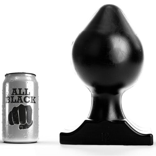 Butt plug ALL BLACK 22,5 cm pre pohodlné použitie