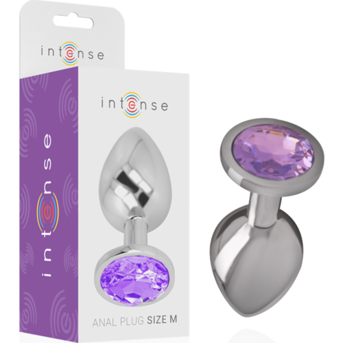 Análny plug INTENSE - M s diamantovou dekoráciou