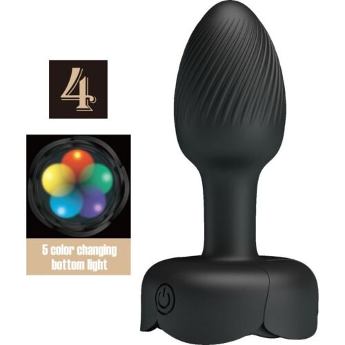 Análny plug PRETTY LOVE Olman s LED svetlom