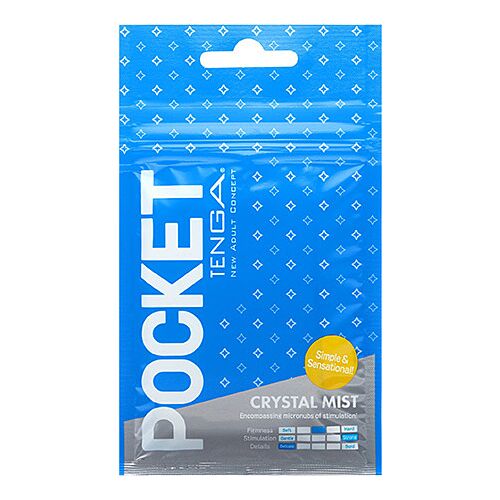 Masturbátor Tenga Pocket Crystal Mist s intenzívnymi textúrami