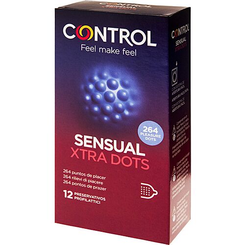 Kondómy CONTROL XTRA DOTS s 264 bodmi stimulácie