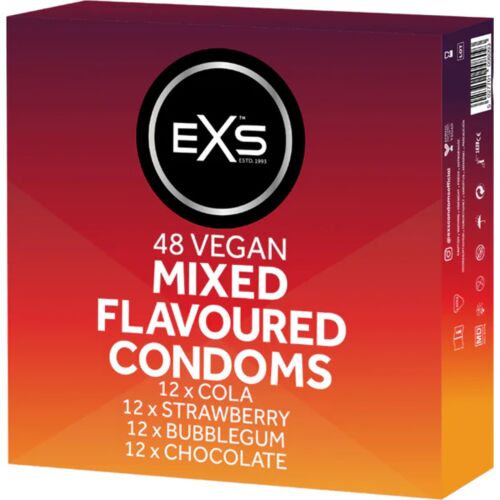 Kondómy EXS Mixed flavours pack 48 - 4 príchute