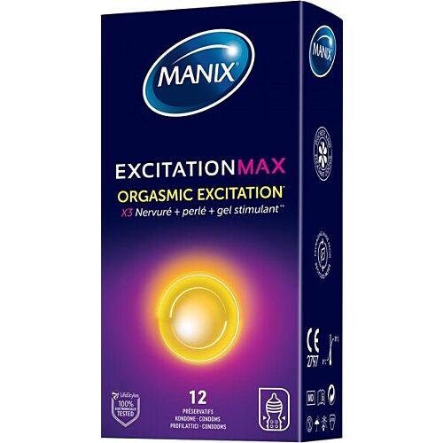 Kondómy Manix Excitation Max s textúrou pre zvýšenú stimuláciu