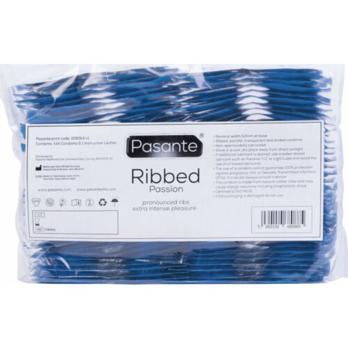 Kondómy Pasante Ribbed Passion s drážkami