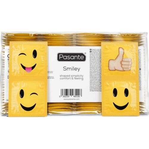 Kondómy Pasante Smiley Bag 144 ks s vtipnými tváričkami