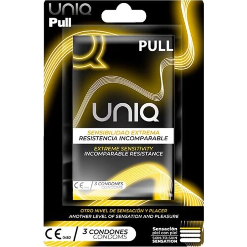 Kondómy Uniq Pull bez latexu s pásmi