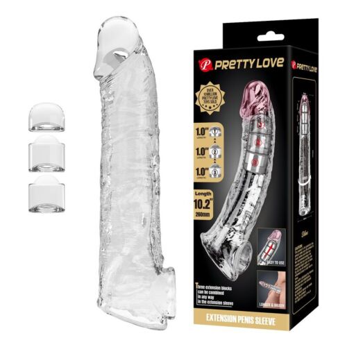 Nastaviteľný predlžovací návlek na penis Pretty Love