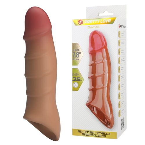 Návlek na penis FOR HIM PRETTY LOVE DAMIEN s realistickým dizajnom
