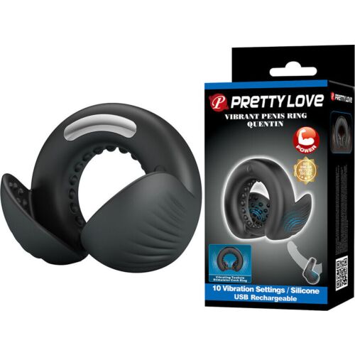Krúžok na penis Pretty Love Quentin s stimulátorom na semenníky