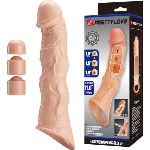 Návlek na penis PRETTY LOVE - RAGNAR s prispôsobiteľnými vložkami