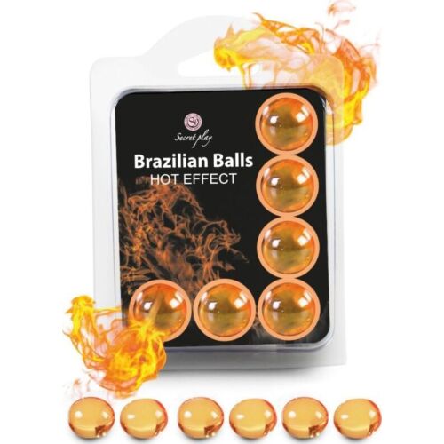 Lubrikant Secretplay Set 6 Brazilian Balls s efektom tepla