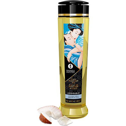 Olej na masáž Shunga 240 ml s vôňou kokosu