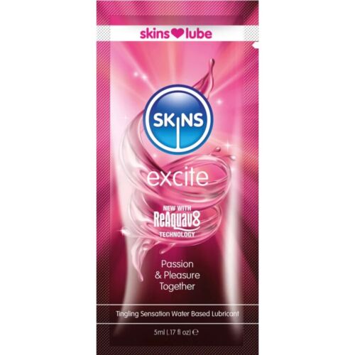 Lubrikant SKINS Excite 5 ml s povzbudzujúcim efektom