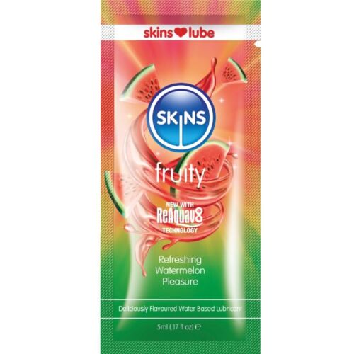 Lubrikant SKINS Fruity Vodná Báza s Príchuťou Vodného Melónu