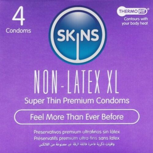 Kondóm SKINS XL bez latexu s hypalergénnymi vlastnosťami