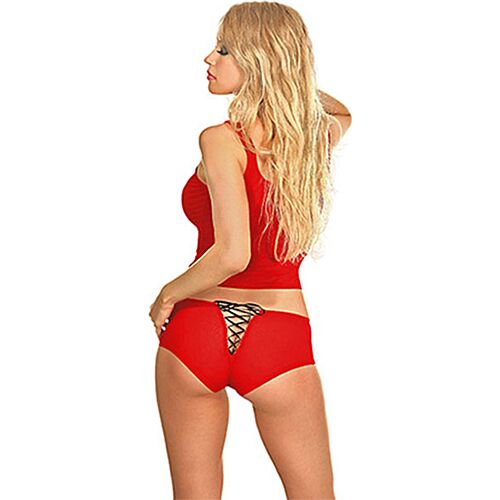 Top lencero Exposed O-L Lace Up Tank s prispôsobiteľným výstrihom