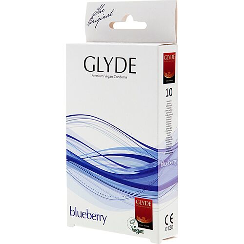 Kondómy Glyde Ultra Blueberry s príchuťou arándanu