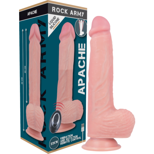 Vibrátor Rock Army Apache 20.5 cm s diaľkovým ovládaním