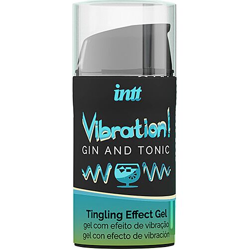 Gél INTTA Vibration Gin&Tonic s chuťou na intímne povzbudenie