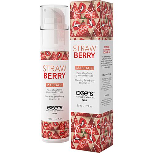 Masážny olej Exsens Warming Gourmet 50ml jahoda