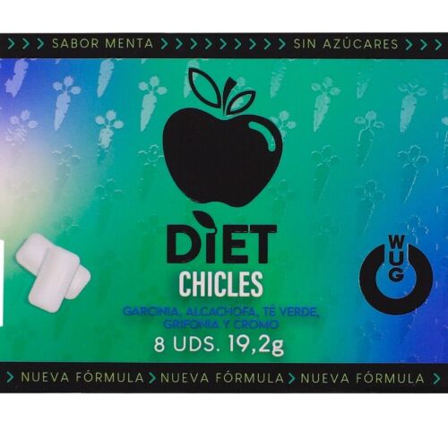 Chicles WUG GUM WUG DIET s príchuťou mäty