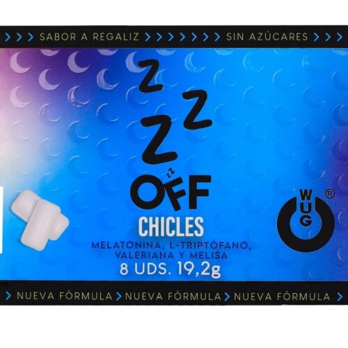 Chicles WUG GUM WUG OFF s melatonínom a valeriánom