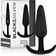 Análny plug BLACK&SILVER Hansel s malou rukoväťou