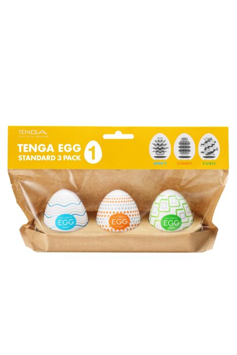 Masturbátor Tenga EGG STANDARD 3 PACK I s rôznymi textúrami Masturbátor Tenga EGG STANDARD 3 PACK I s rôznymi textúrami