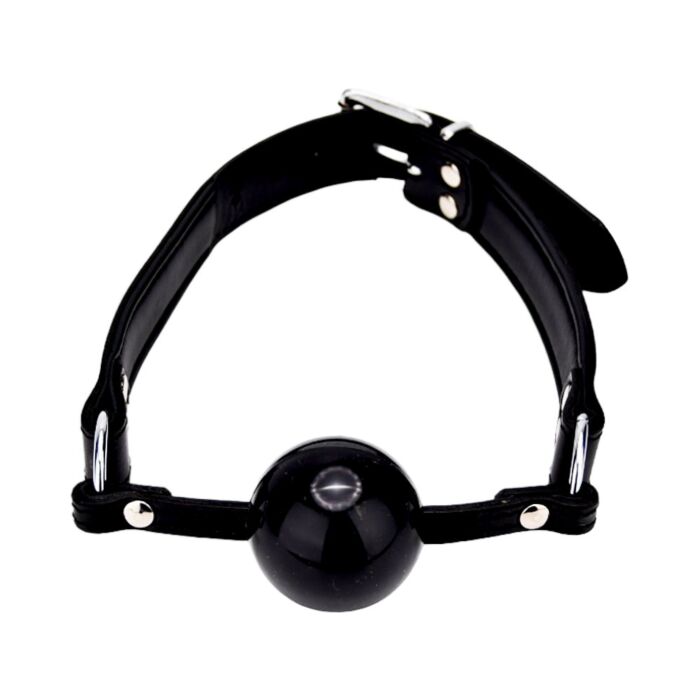 Putá Bound Leather Solid Ball Gag s gulôčkou Putá Bound Leather Solid Ball Gag s gulôčkou