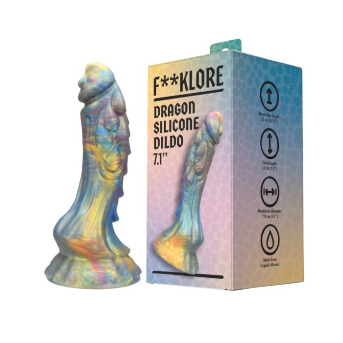 Dildo F**kLore Dragon 18 cm so silikónovým povrchom Dildo F**kLore Dragon 18 cm so silikónovým povrchom